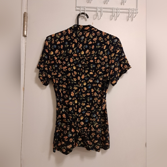 Vintage Floral Short Sleeve Blouse - Picture 2 of 5